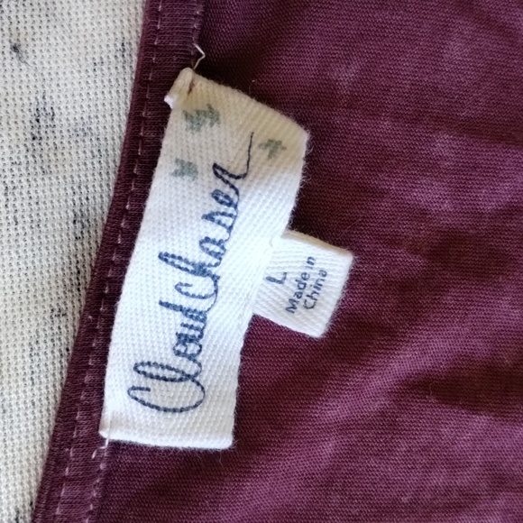 Cloud Chaser Maroon Sheer Burnout With Criss Cross Front - Picture 8 of 13